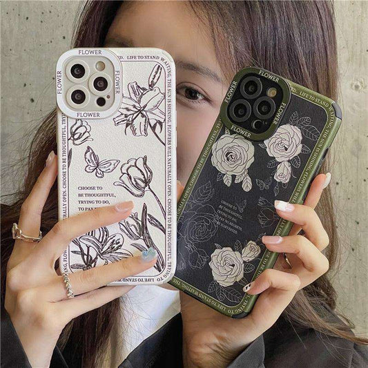 Artistic Retro Flower iPhone Case CaseDropp