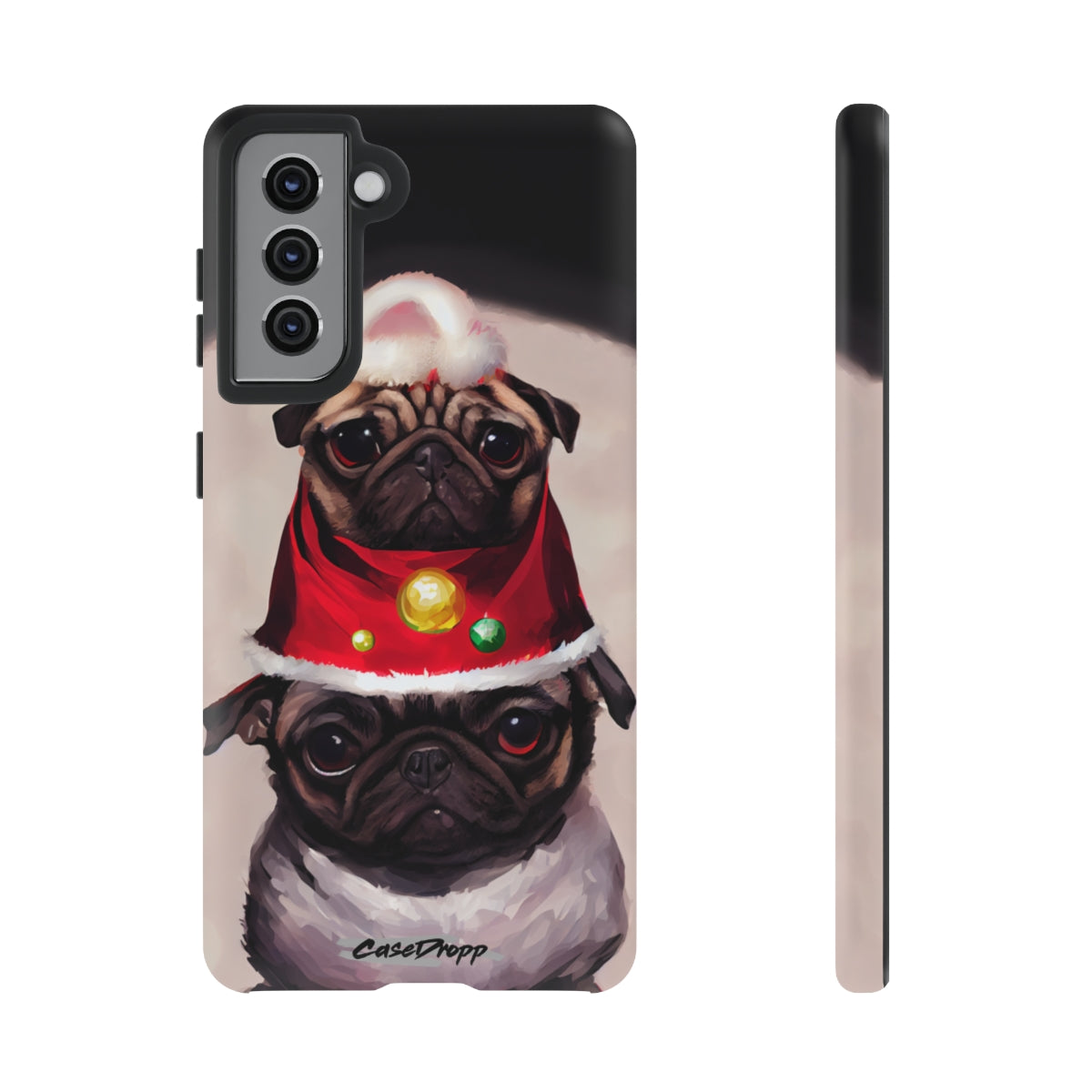 Christmas Pug - Tough iPhone / Samsung Case CaseDropp