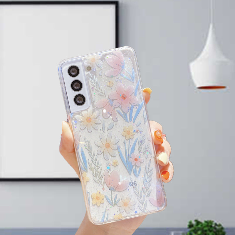 Glittery Flower Samsung Case CaseDropp