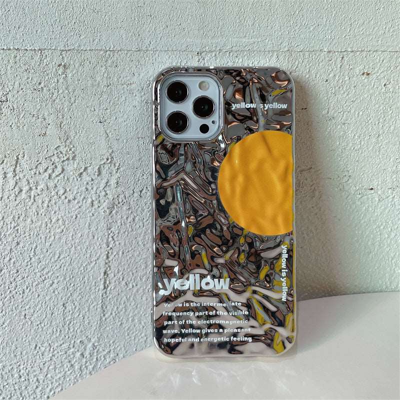 'Yellow' Wrinkled Tin Foil iPhone Case CaseDropp